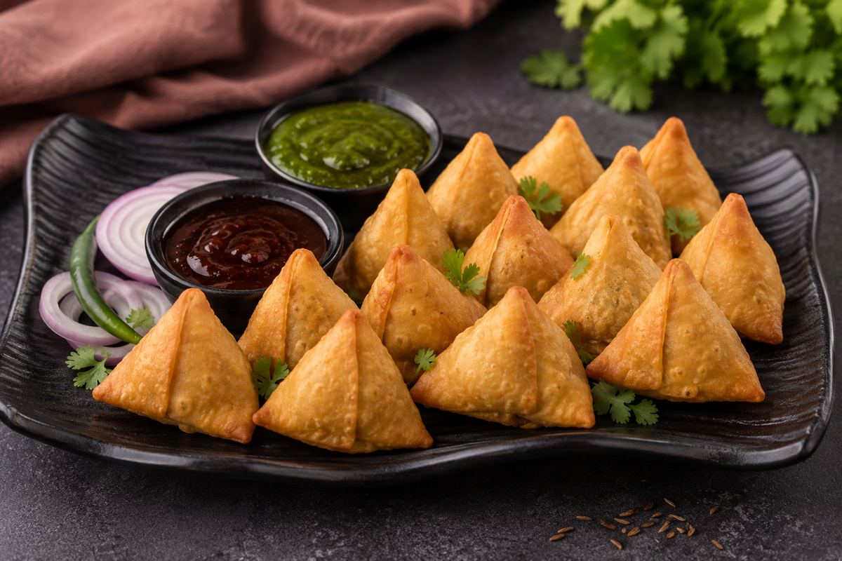VEGCROP Mini Punjabi Samosa 1 Kg