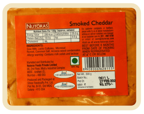 NUTORAS Smoked Cheddar 200g